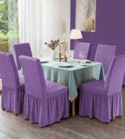 chair cover 6 pis purple